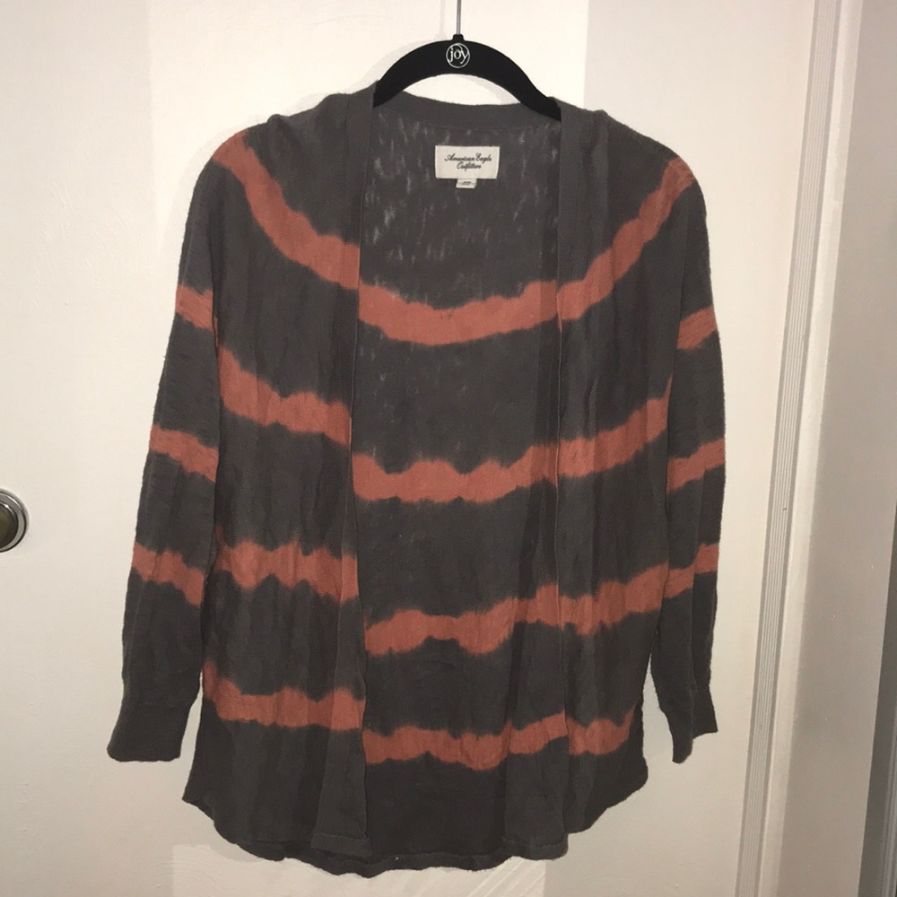 Gray and pink cardigan